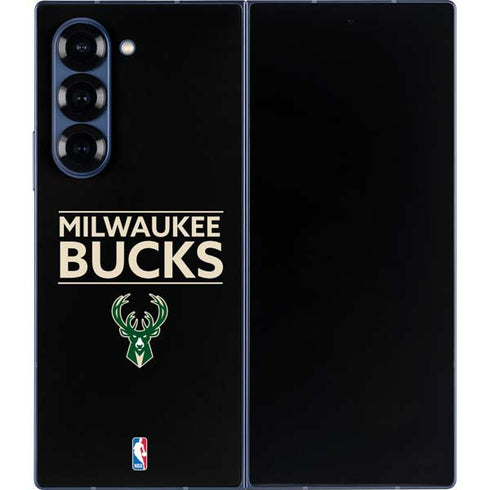 NBA Milwaukee Bucks Standard - Black Galaxy Z Fold6 Skin