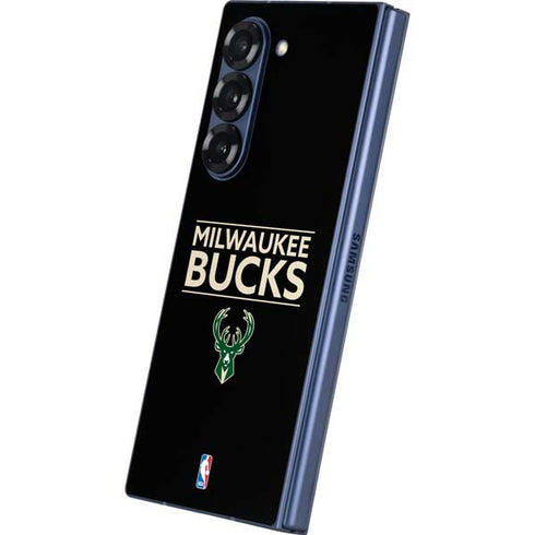 NBA Milwaukee Bucks Standard - Black Galaxy Z Fold6 Skin