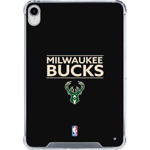 NBA Milwaukee Bucks Standard - Black iPad 11th Gen (2025) Clear Case