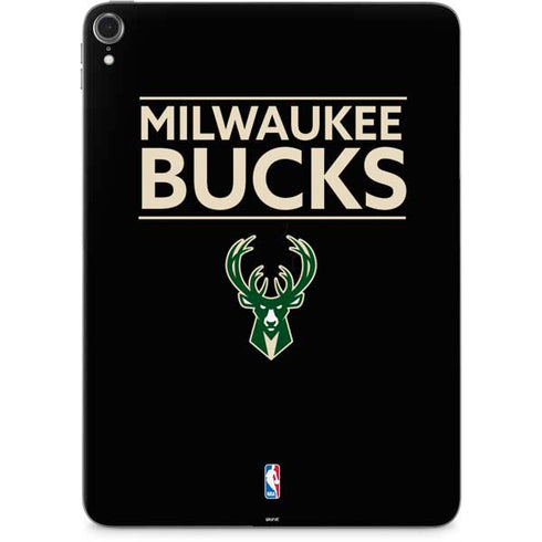 NBA Milwaukee Bucks Standard - Black Apple iPad Pro Skin