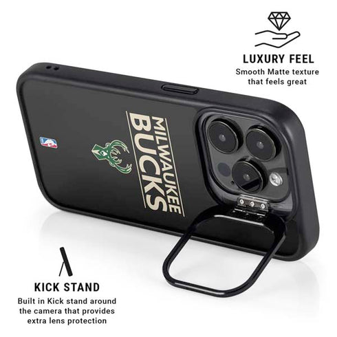 NBA Milwaukee Bucks Standard - Black iPhone 13 Pro Kickstand Case