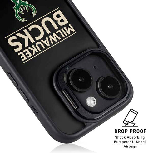 NBA Milwaukee Bucks Standard - Black iPhone 14 Kickstand Case