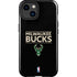 NBA Milwaukee Bucks Standard - Black iPhone 15 Impact Case