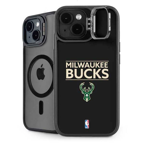 NBA Milwaukee Bucks Standard - Black iPhone 15 Kickstand Case
