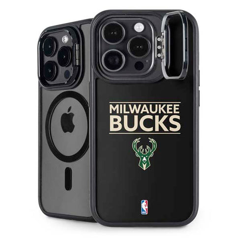 NBA Milwaukee Bucks Standard - Black iPhone 15 Pro Kickstand Case