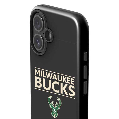 NBA Milwaukee Bucks Standard - Black iPhone 16 Impact Case