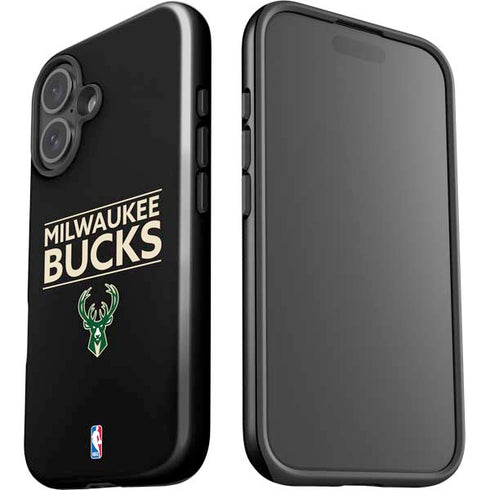 NBA Milwaukee Bucks Standard - Black iPhone 16 Impact Case