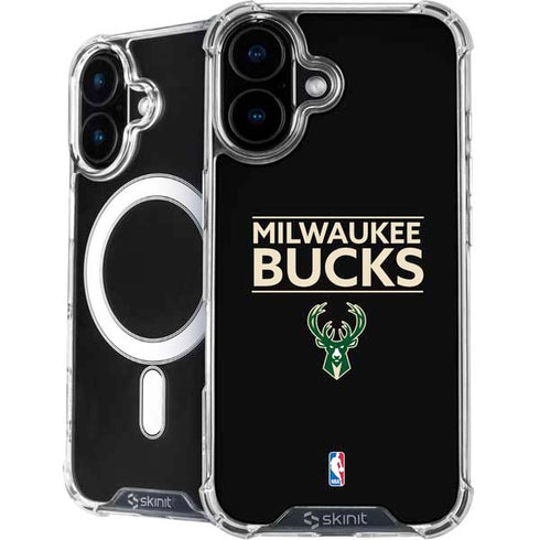 NBA Milwaukee Bucks Standard - Black iPhone 16 MagSafe Case