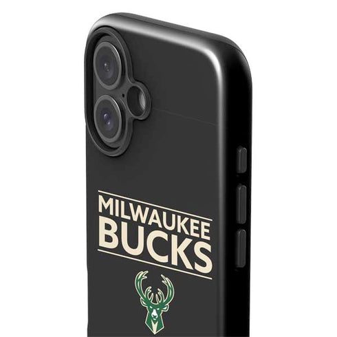 NBA Milwaukee Bucks Standard - Black iPhone 16 Plus Impact Case