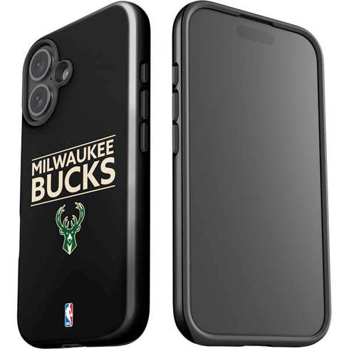 NBA Milwaukee Bucks Standard - Black iPhone 16 Plus Impact Case