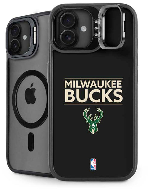 NBA Milwaukee Bucks Standard - Black iPhone 16 Plus Kickstand Case