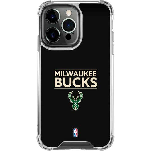 NBA Milwaukee Bucks Standard - Black iPhone 16 Pro Clear Case