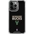 NBA Milwaukee Bucks Standard - Black iPhone 16 Pro Clear Case