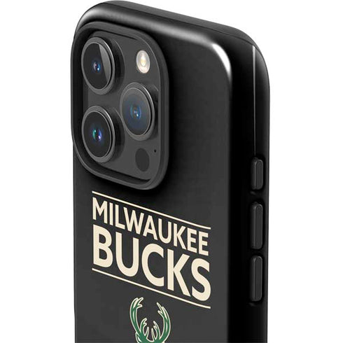 NBA Milwaukee Bucks Standard - Black iPhone 16 Pro Impact Case