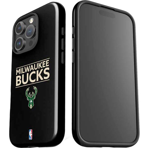 NBA Milwaukee Bucks Standard - Black iPhone 16 Pro Impact Case