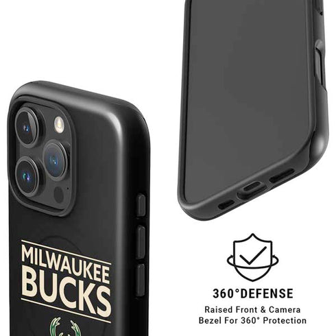 NBA Milwaukee Bucks Standard - Black iPhone 16 Pro Magsafe Impact Case