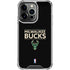 NBA Milwaukee Bucks Standard - Black iPhone 16 Pro Max Clear Case