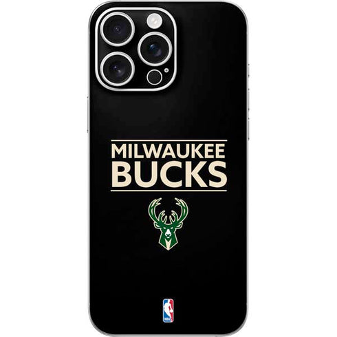 NBA Milwaukee Bucks Standard - Black iPhone 16 Pro Max Skin