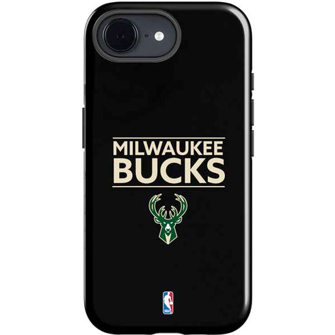 NBA Milwaukee Bucks Standard - Black iPhone 16e Impact Case