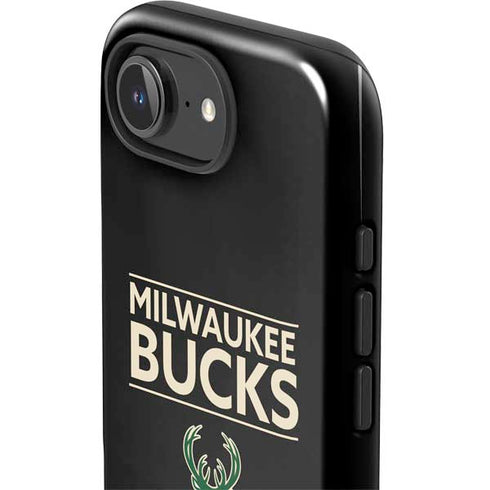 NBA Milwaukee Bucks Standard - Black iPhone 16e Impact Case