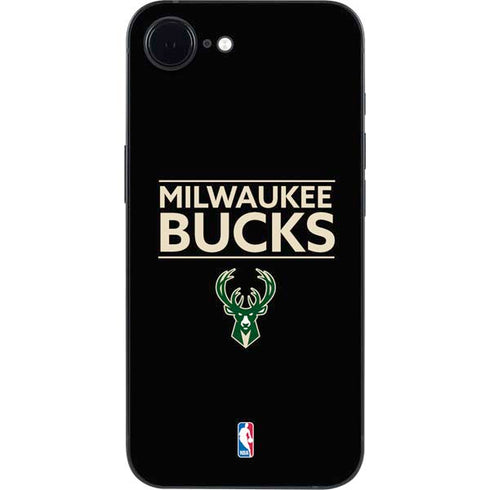 NBA Milwaukee Bucks Standard - Black iPhone 16e Skin