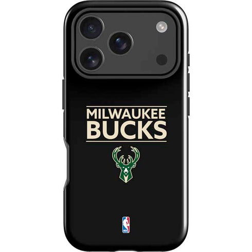 NBA Milwaukee Bucks Standard - Black iPhone 18 Pro Impact Case