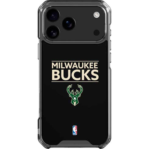 NBA Milwaukee Bucks Standard - Black iPhone 18 Pro Max Clear Case
