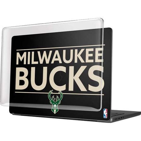 NBA Milwaukee Bucks Standard - Black MacBook Pro 14in (2021-24) Case plus Skin