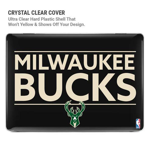 NBA Milwaukee Bucks Standard - Black MacBook Pro 14in (2021-24) Case plus Skin