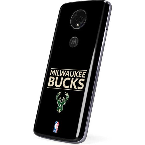 NBA Milwaukee Bucks Standard - Black Moto E5 Plus Skin