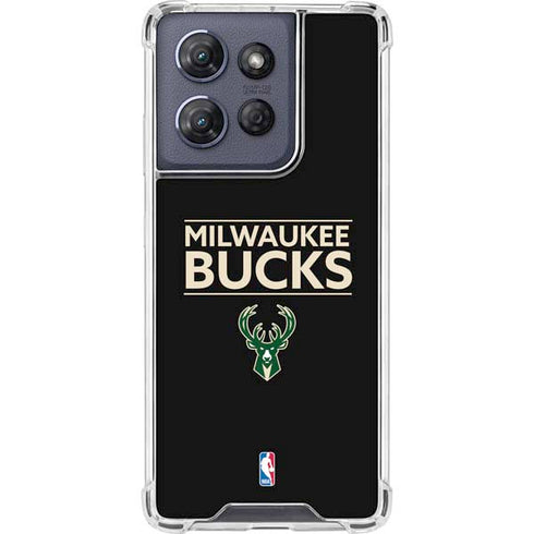 NBA Milwaukee Bucks Standard - Black Moto G Play 5G (2025) Clear Case