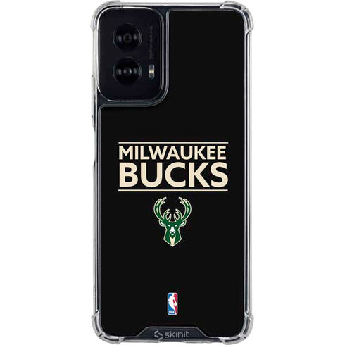 NBA Milwaukee Bucks Standard - Black Moto G Power 5G (2024) Clear Case