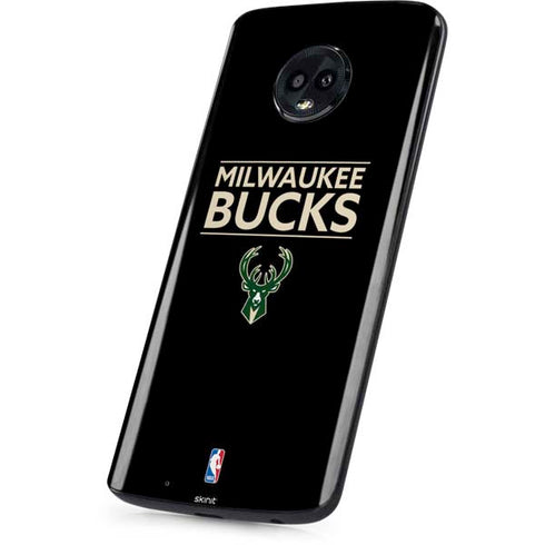 NBA Milwaukee Bucks Standard - Black Moto G6 Skin