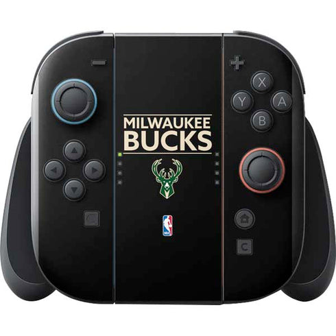 NBA Milwaukee Bucks Standard - Black Nintendo Switch 2 (2025) with Joy-Con Skin