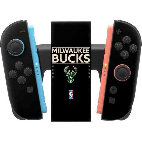 NBA Milwaukee Bucks Standard - Black Nintendo Switch 2 (2025) Joy-Con Controller Skin