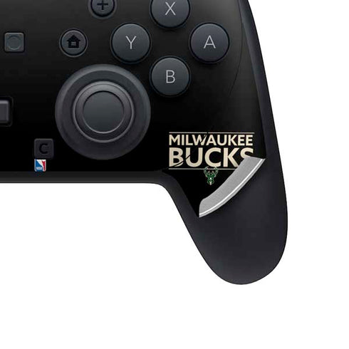 NBA Milwaukee Bucks Standard - Black Nintendo Switch 2 (2025) Pro Controller Skin