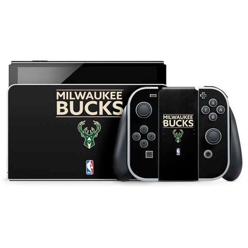 NBA Milwaukee Bucks Standard - Black Nintendo Skins
