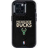 NBA Milwaukee Bucks Standard - Black Otterbox Defender iPhone Skin