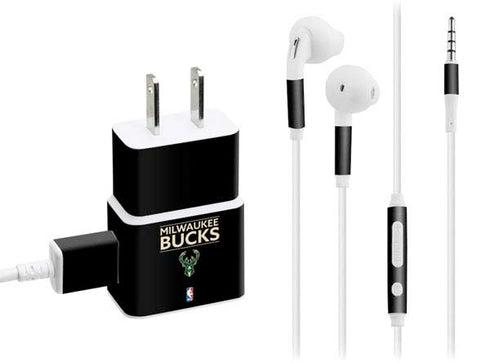 NBA Milwaukee Bucks Standard - Black Phone Charger Skin