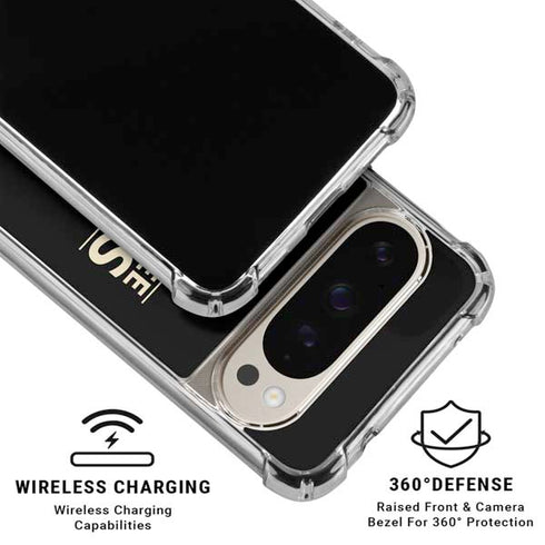 NBA Milwaukee Bucks Standard - Black Pixel 9/9 Pro Clear Case