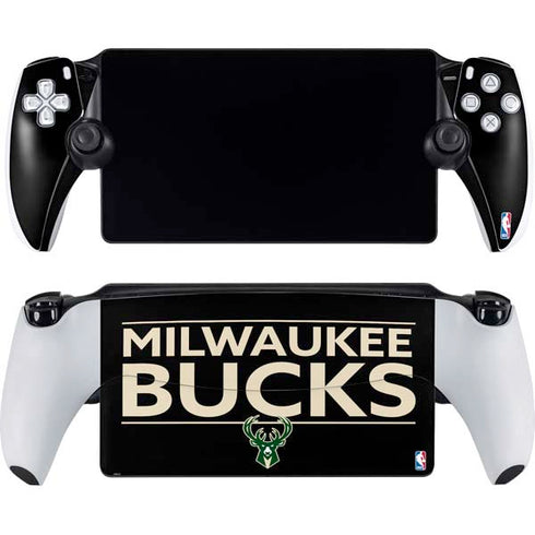 NBA Milwaukee Bucks Standard - Black PlayStation Portal Remote Player Skin