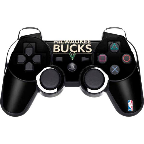 NBA Milwaukee Bucks Standard - Black PS3 Dual Shock wireless controller Skin
