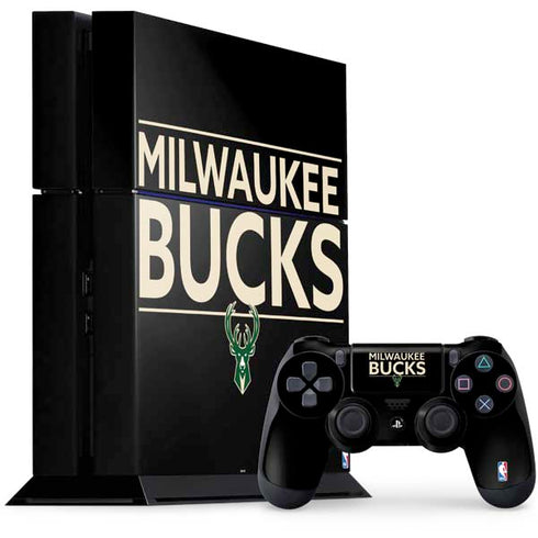 NBA Milwaukee Bucks Standard - Black PlayStation PS4 Skins