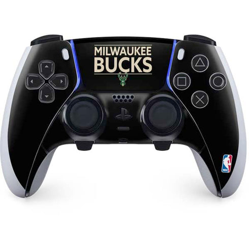 NBA Milwaukee Bucks Standard - Black PS5 DualSense Edge Pro Controller Skin