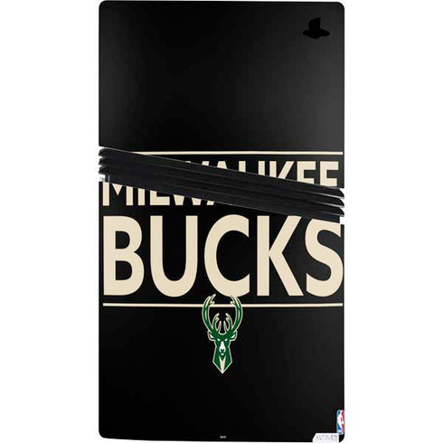 NBA Milwaukee Bucks Standard - Black PS5 Pro Console Skin