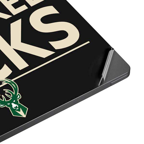 NBA Milwaukee Bucks Standard - Black Surface Laptop 7 13.8in Skin