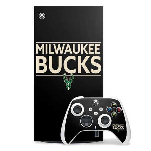 NBA Milwaukee Bucks Standard - Black Xbox Series X Skins