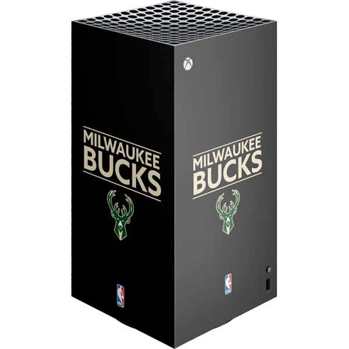 NBA Milwaukee Bucks Standard - Black XBox Series X Digital Edition Console Skin