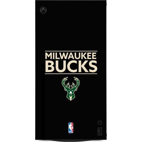 NBA Milwaukee Bucks Standard - Black XBox Series X Digital Edition Console Skin