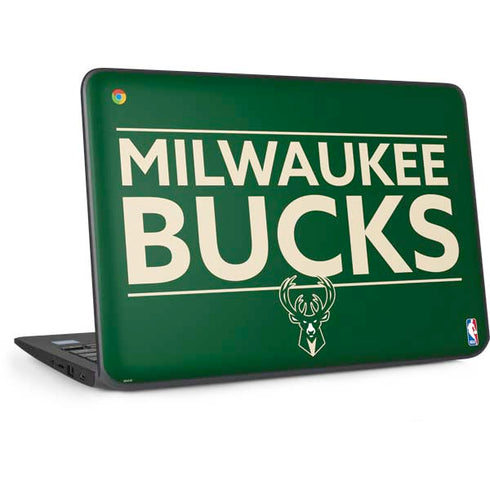NBA Milwaukee Bucks Standard - Green HP Chromebook Skin